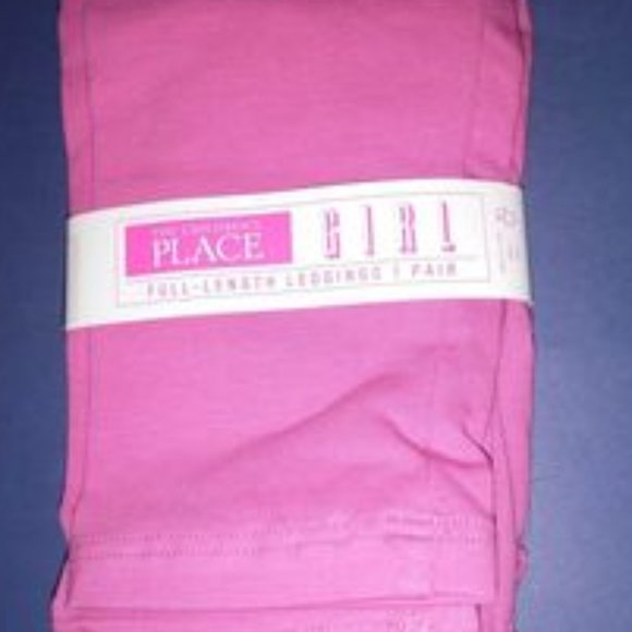nwt girls full-length leggings, pink, size L (10/12), the children's plac K-184 - Picture 2 of 2